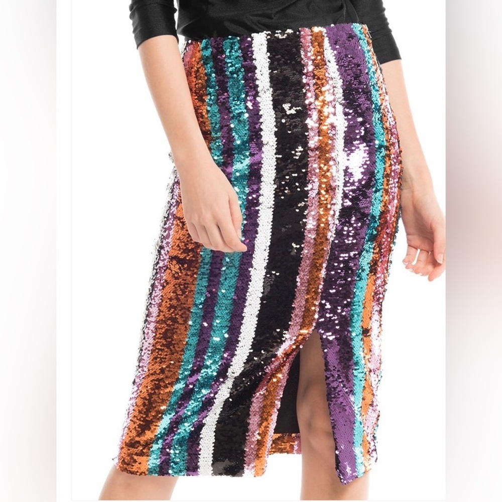 Gracia Vibrant Sequin Pencil Skirt - Picture 1 of 2